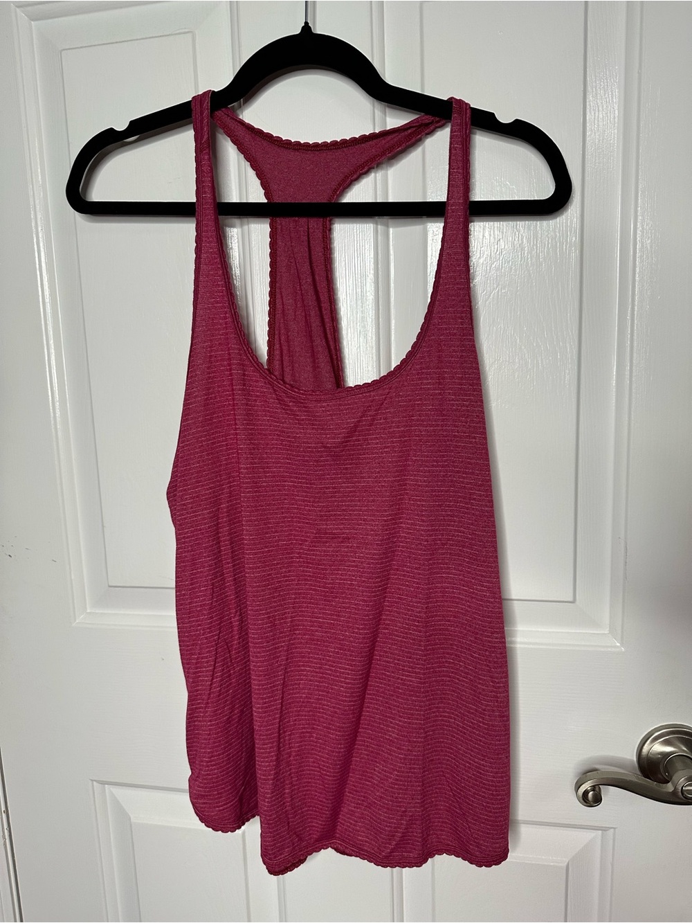Lululemon 105 F Singlet Racerback Tank Top Pink Heather Stripe Estimated Size 8